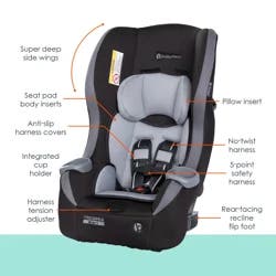 BABYTREND Trooper 3-in-1 Convertible Car Seat Dash Black.