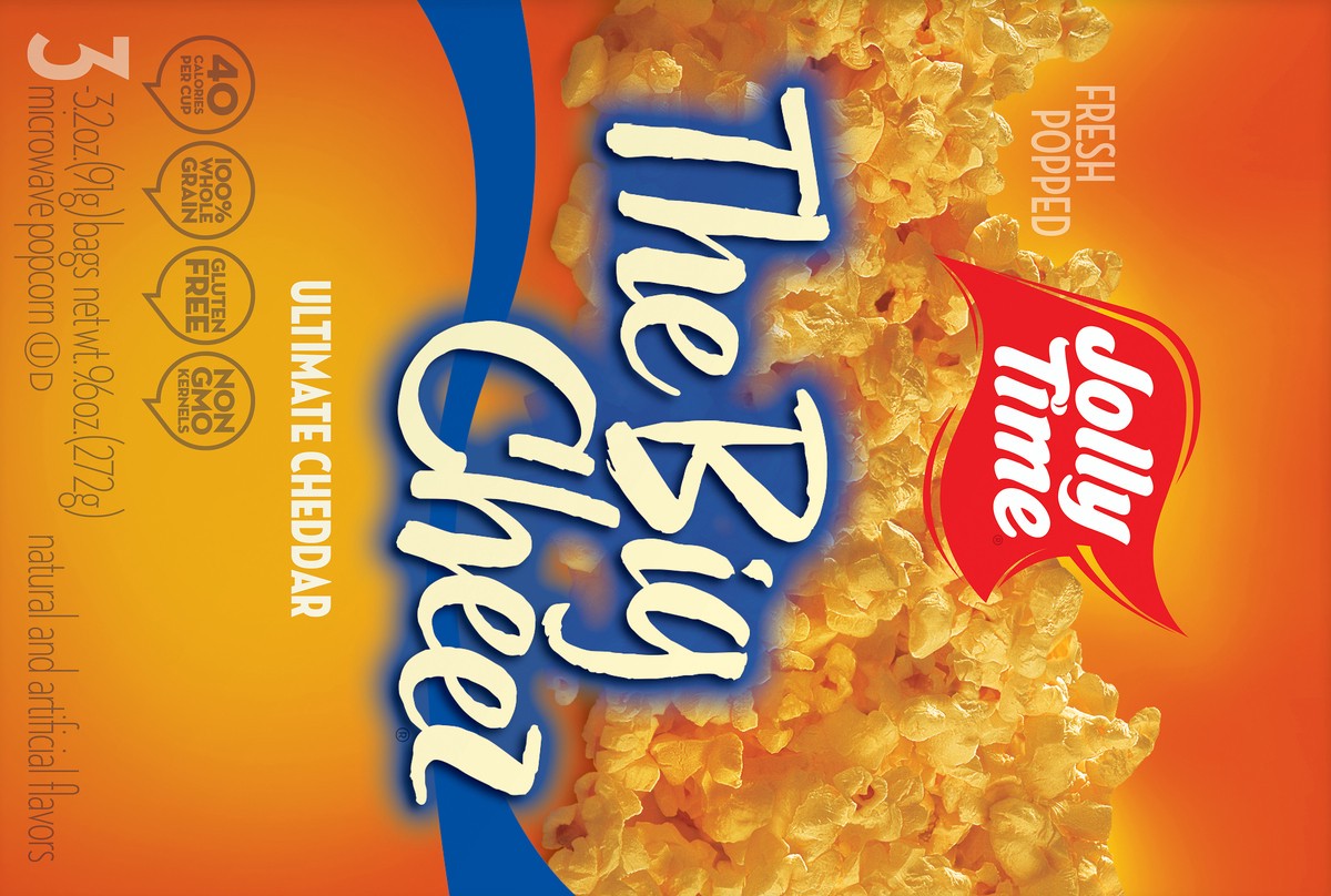 slide 7 of 10, Jolly Time Big Cheese Microwave Popcorn, 10.5 oz