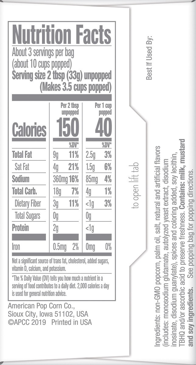 slide 8 of 10, Jolly Time Big Cheese Microwave Popcorn, 10.5 oz