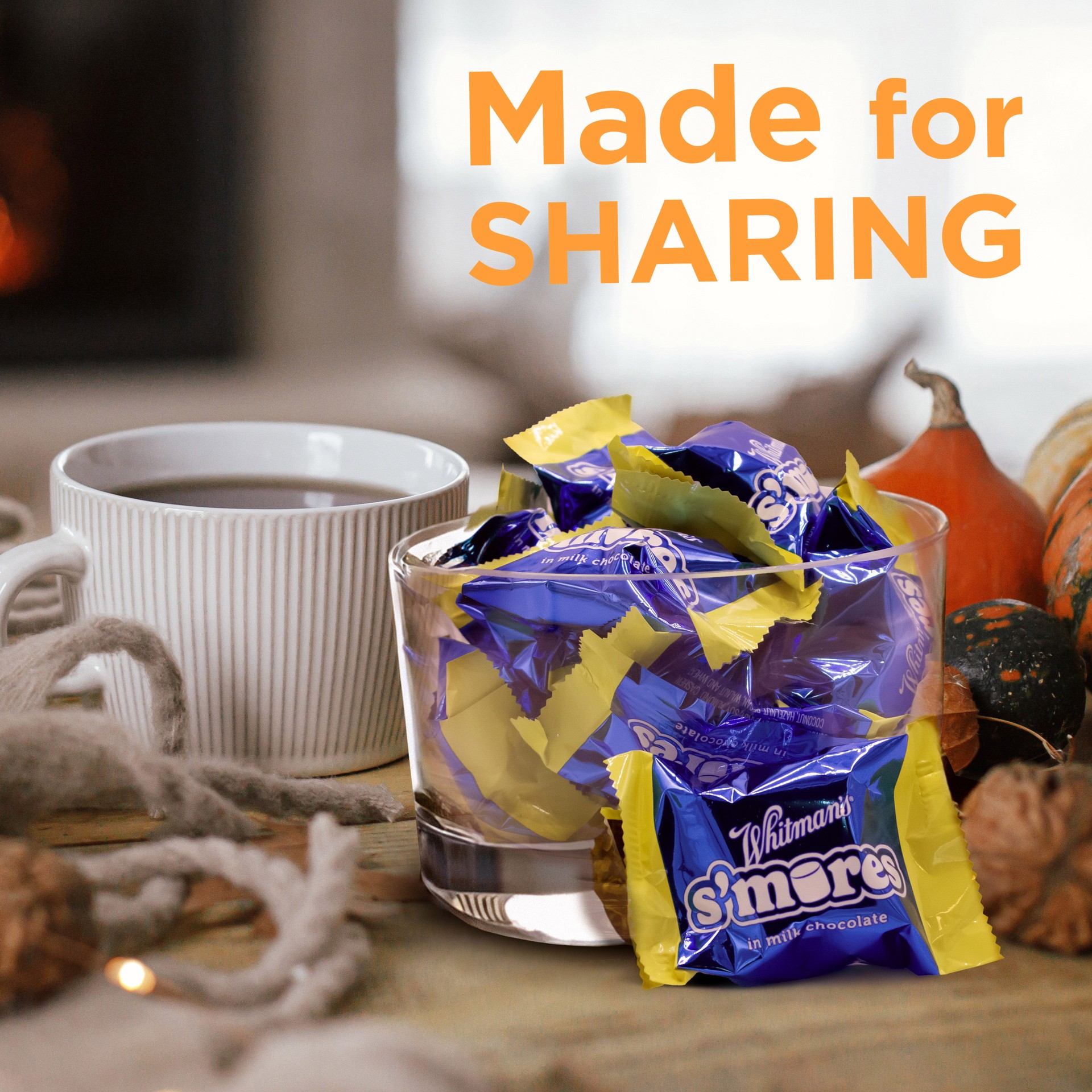 slide 3 of 4, WHITMAN'S S'Mores Milk Chocolate Candy Classic Marshmallow, 7.3 oz bag, 10 ct