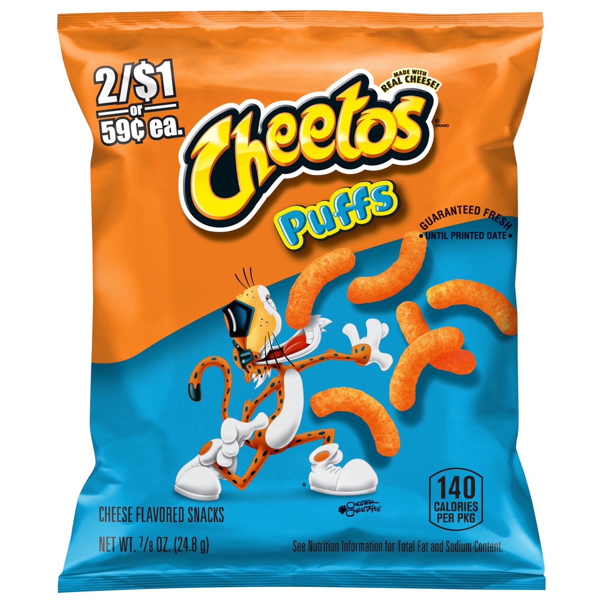 slide 1 of 6, Cheetos Puffs Cheese Flavored Snacks, 0.875 Oz, 0.875 oz