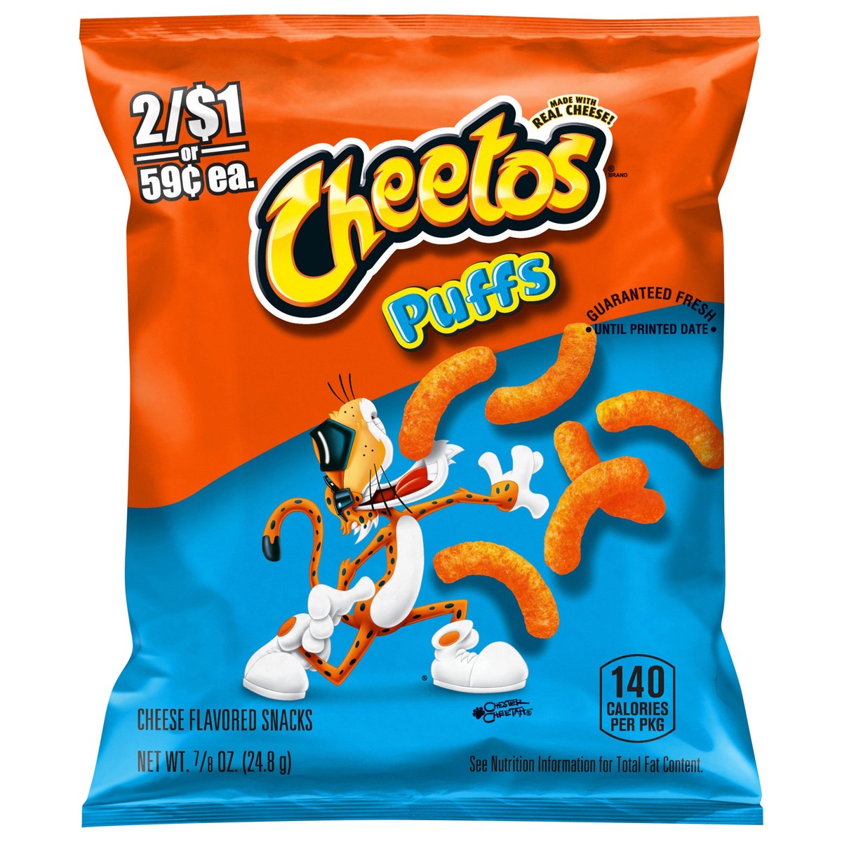 slide 1 of 6, Cheetos Puffs Cheese Flavored Snacks, 0.875 Oz, 0.875 oz