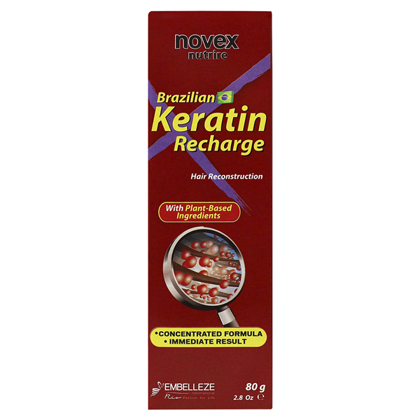 slide 1 of 1, Novex Brazilian Keratin Recharging Conditioner, 2.8 oz