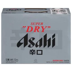 Asahi Super Dry Beer - 12 x 12 fl oz Cans