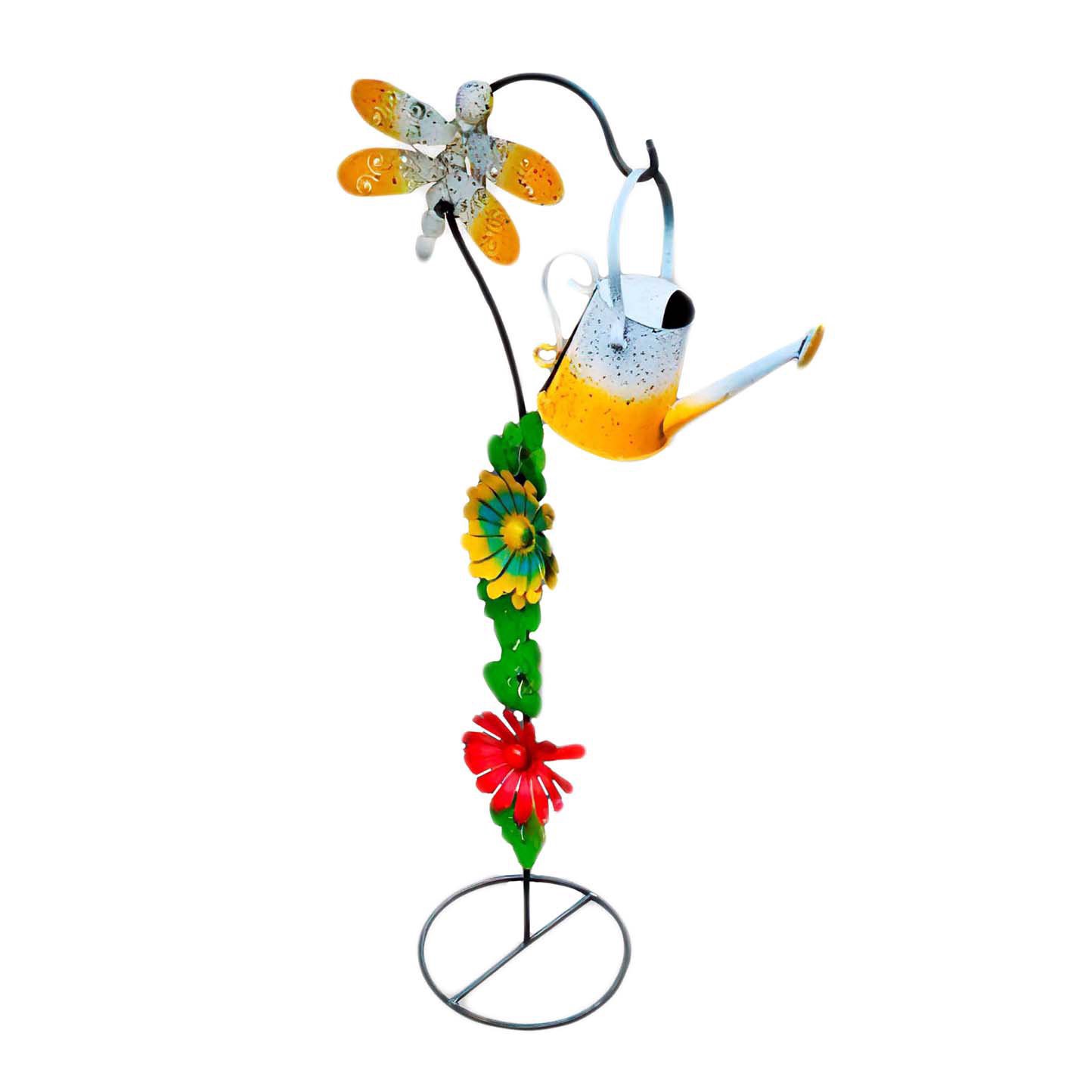 slide 1 of 1, Creative Decor Sourcing Metal Standing Dragonfly Bird House, 52 in