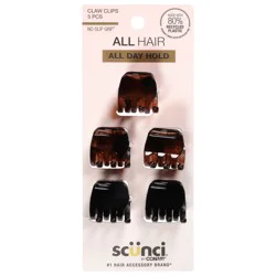scünci No-Slip Grip Claw Clips - 5 Pcs