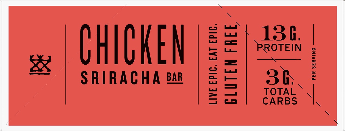 slide 7 of 10, Epic Chicken Sriracha Protein Bars, Keto Consumer Friendly, 12 ct; 1.5 oz