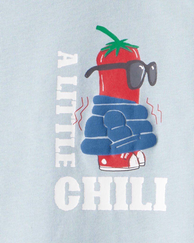 slide 4 of 4, Carter's Carters Boys Chili Pepper Print 100% Cotton Long-Sleeve Snug Fit 4-Piece Pajamas - Blue Blue/Grey 14, 4 pc