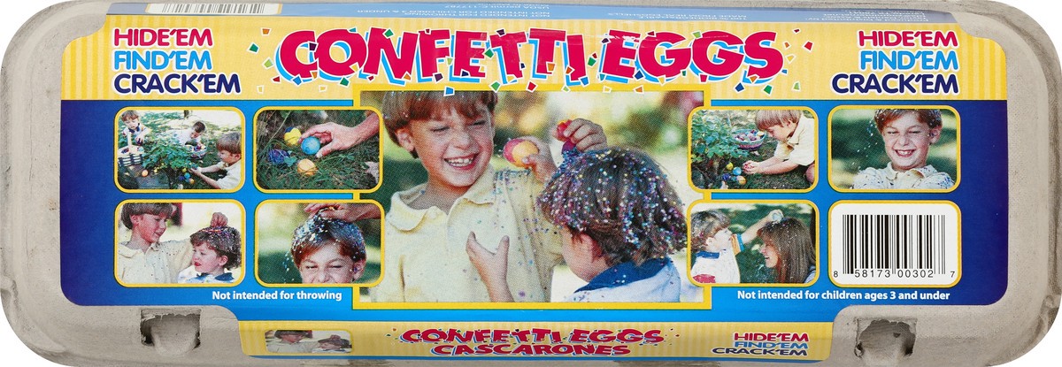 slide 2 of 4, Party Favor Confetti Eggs, 12 ct