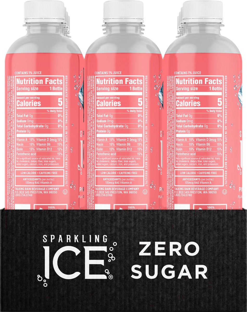 slide 2 of 7, Sparkling ICE Pink Grapefruit, 17 Fl Oz Bottle (Pack of 12), 12 ct