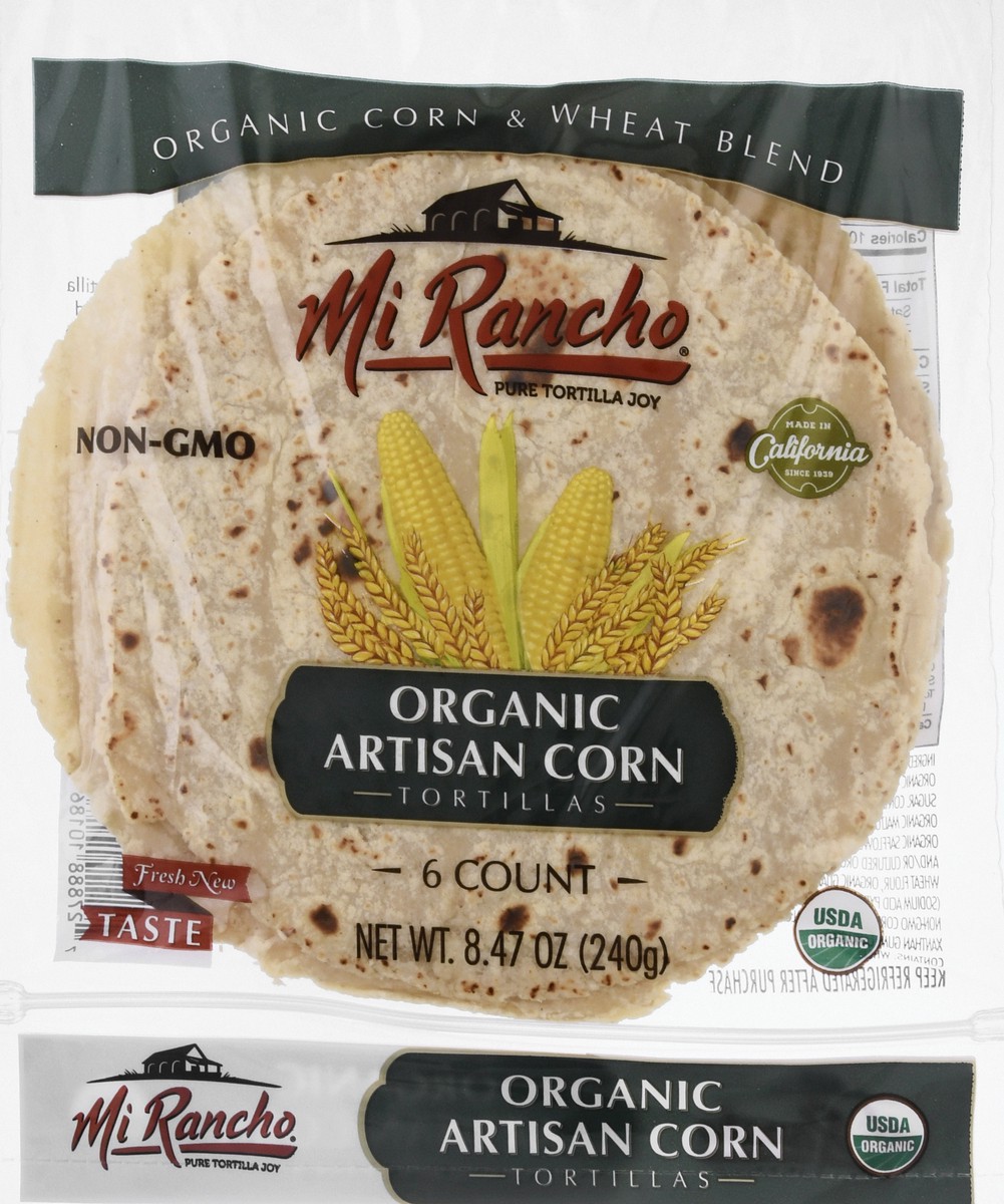 slide 9 of 12, Mi Rancho Organic Artisan Corn Tortillas 6 ea, 6 ct