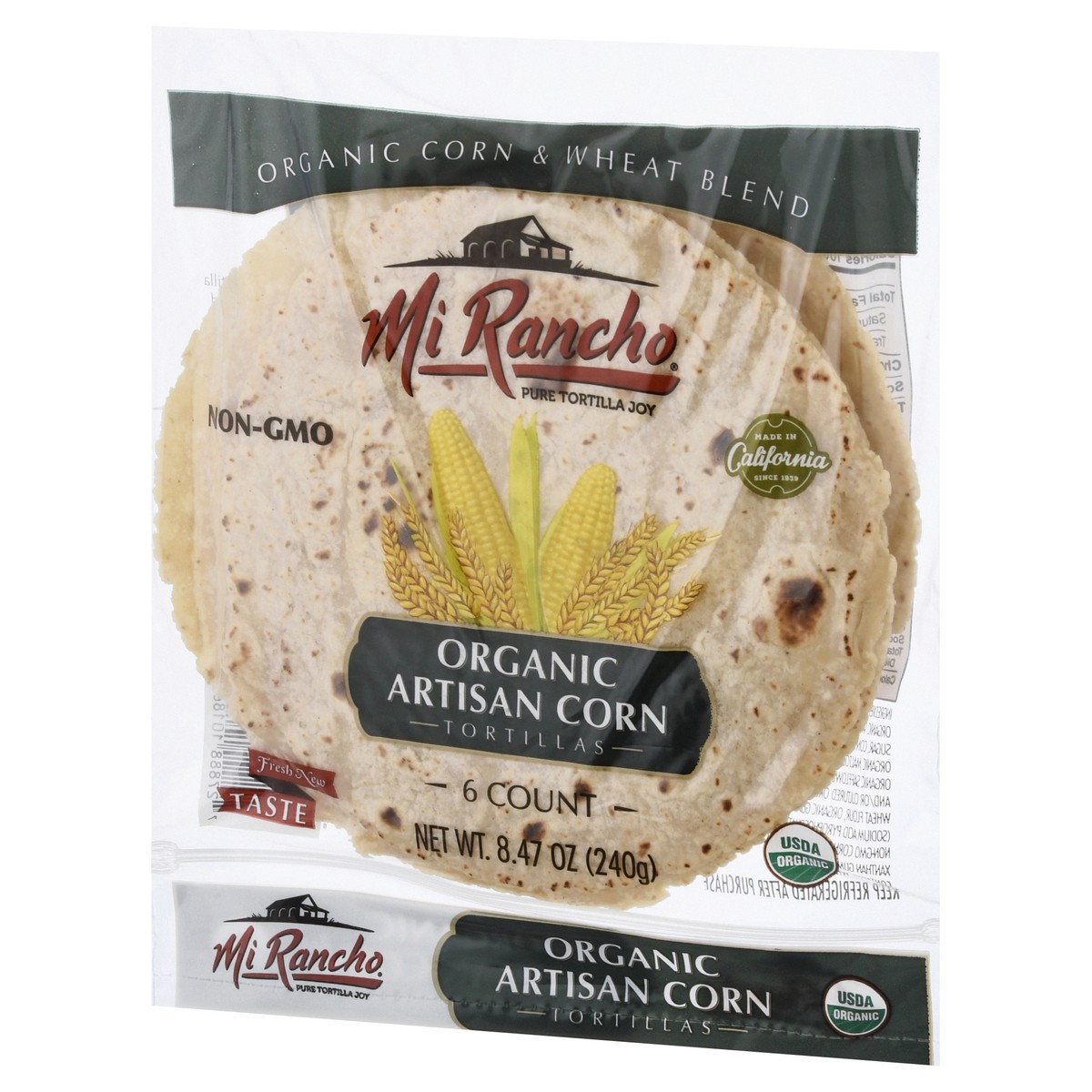 slide 8 of 12, Mi Rancho Organic Artisan Corn Tortillas 6 ea, 6 ct