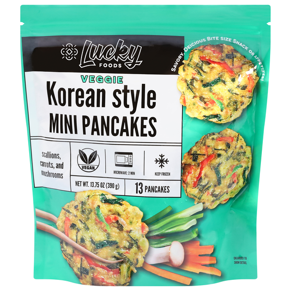 slide 1 of 1, Luckys Foods Lucky Foods Veggie Mini Korean Pancakes, 13.75 oz