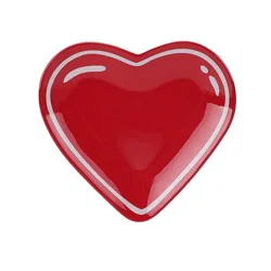 Holiday Home Valentine's Day App Heart Plate - Red