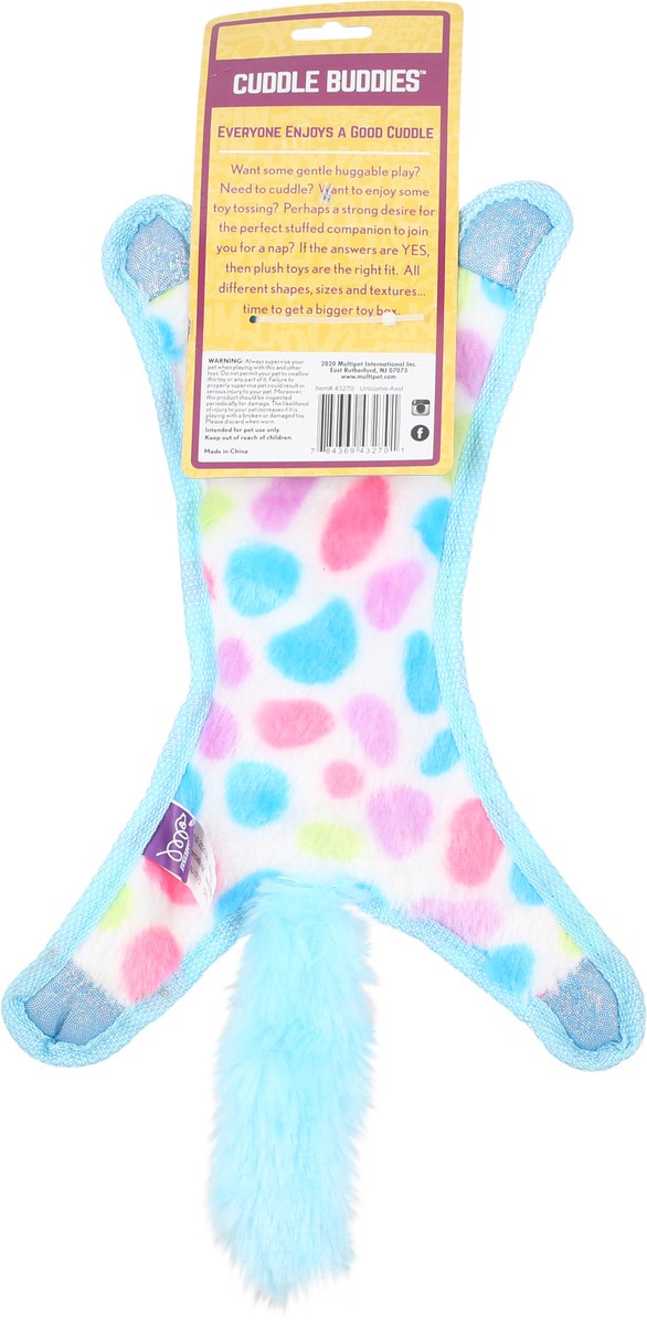 slide 3 of 9, Multipet Crinkle Unicorn Dog Toy, 1 ct