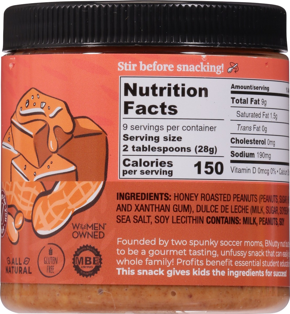 slide 9 of 9, BNutty Simply Salted Caramel Peanut Butter 9 oz, 9 oz