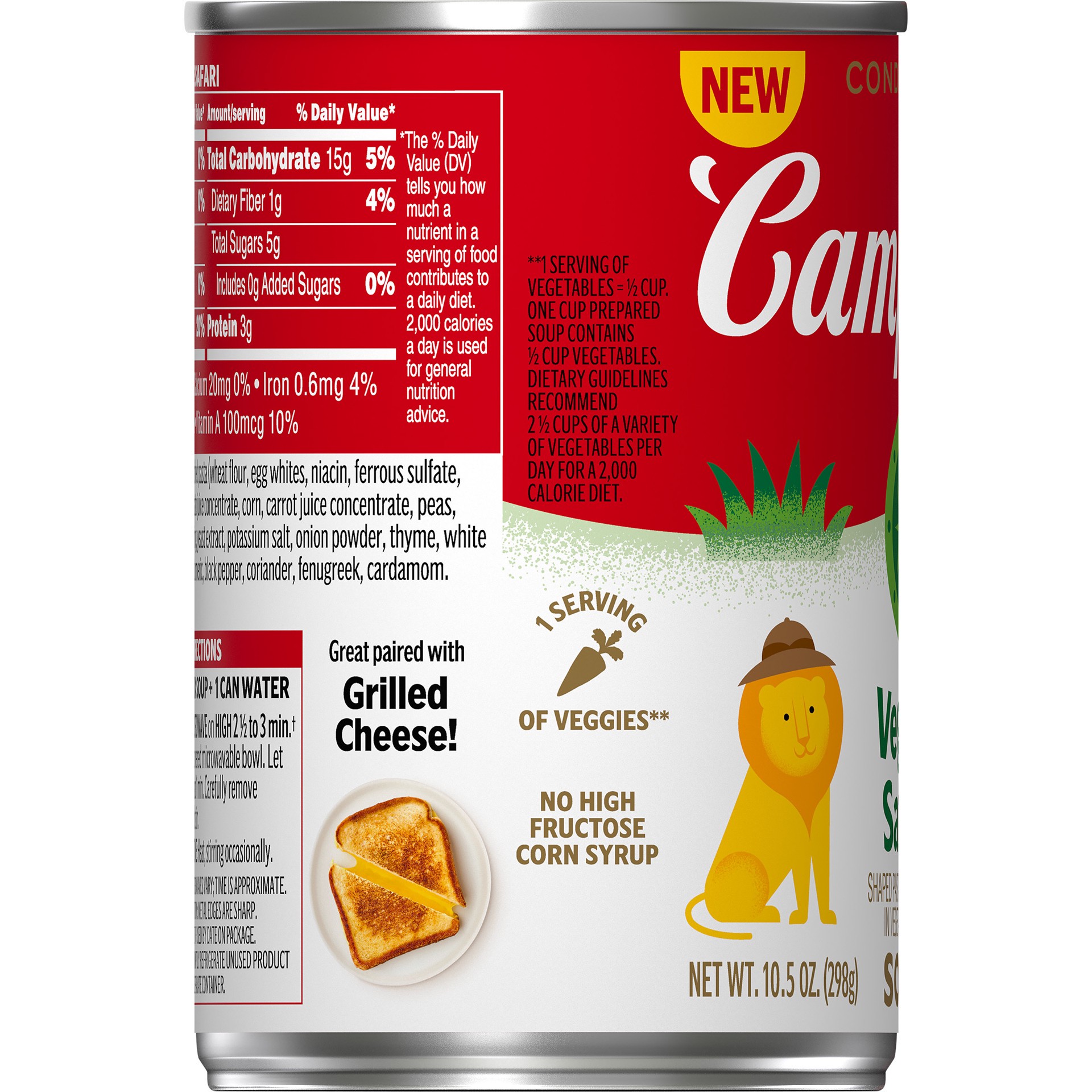 slide 5 of 5, Campbell's Veggie Safari Soup, 10.5 oz