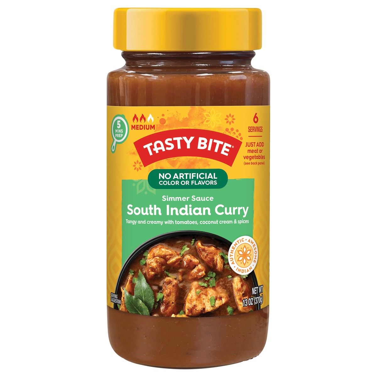 slide 1 of 11, Tasty Bite South Indian Curry Sauce 13oz - Savory South Indian curry sauce, 13 oz