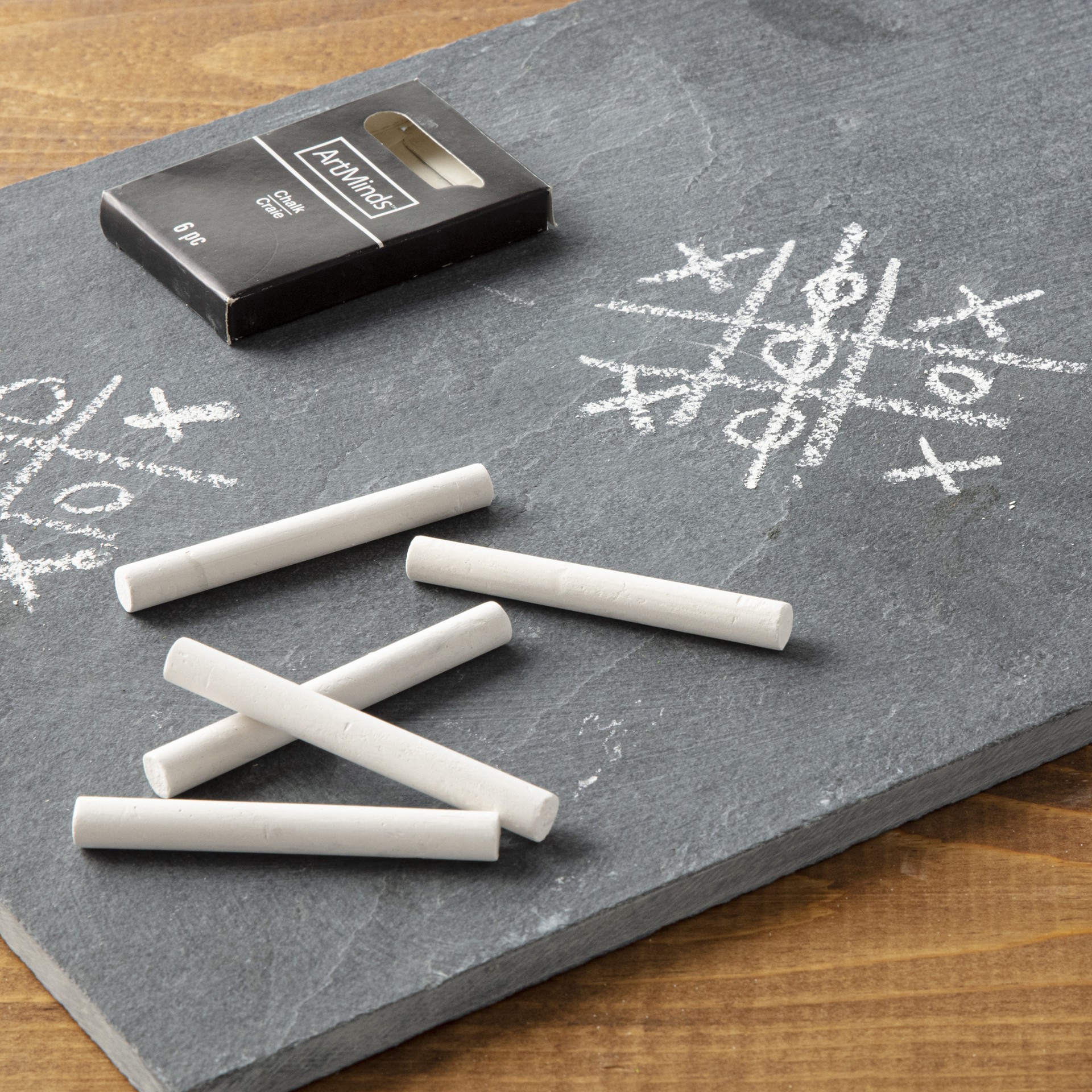 slide 2 of 3, White Chalk 6 Pack By Artminds, 6 ct