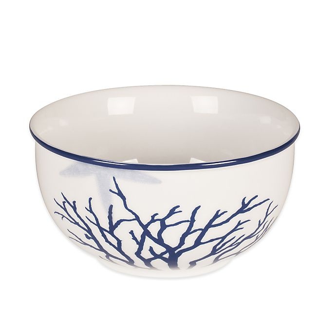 slide 1 of 2, Everyday Whiteby Fitz and Floyd Coastal Starfish & Coral Soup Bowl, 1 ct