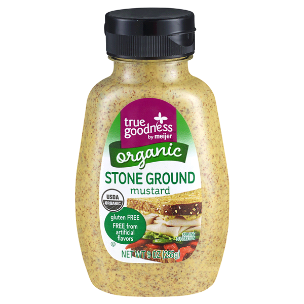 slide 1 of 2, True Goodness Organic Stone Ground Mustard, 9 oz