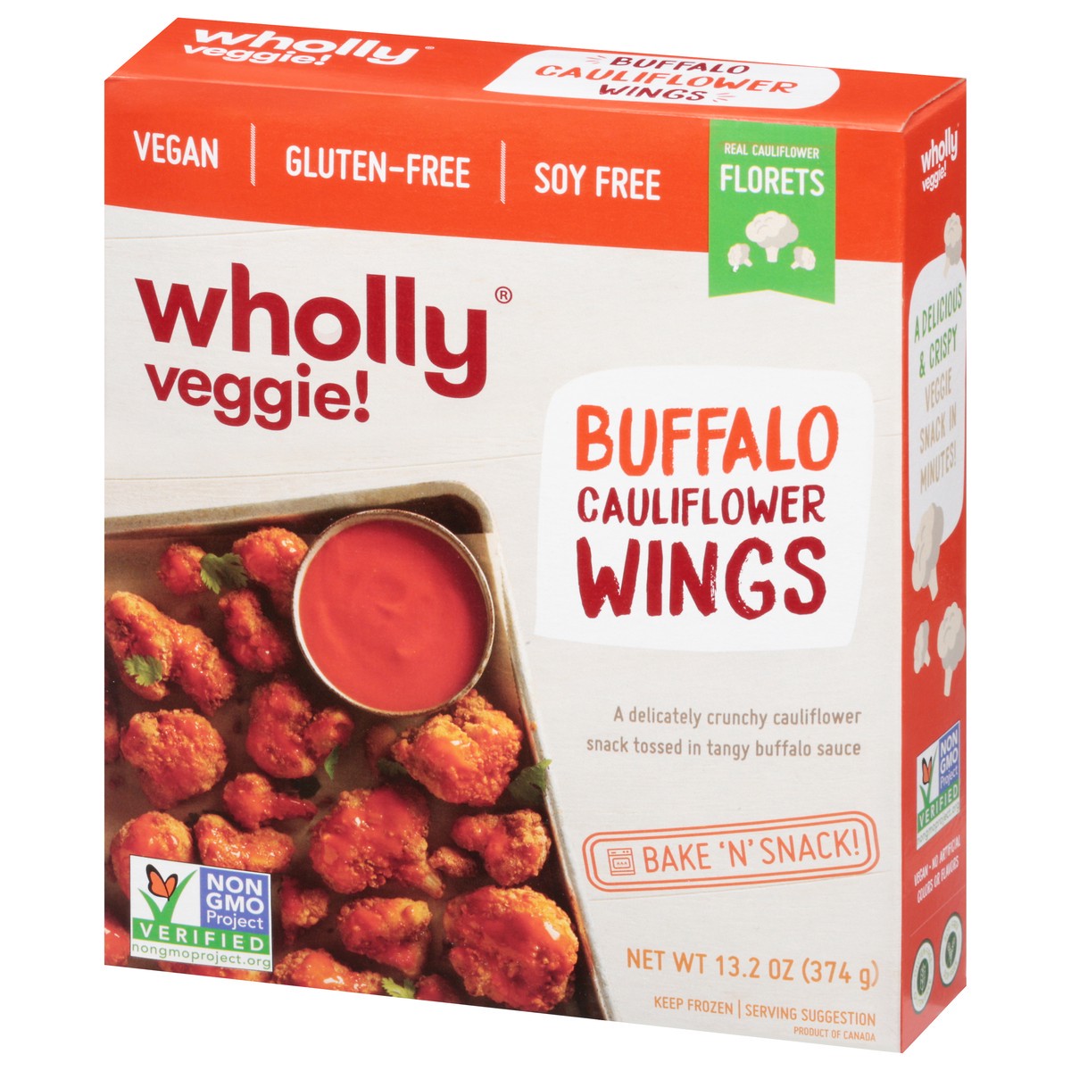 slide 9 of 14, Wholly Veggie! Buffalo Cauliflower Wings 13.2 oz, 13.3 oz