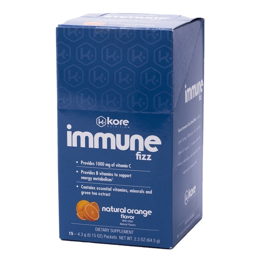 slide 1 of 1, Kore Nutrition Immune Fizz Natural Orange Flavor Stickpacks, 15 ct