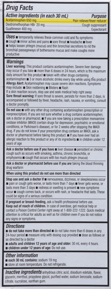 slide 6 of 9, Safetussin Multi Symptom Max Strength Cherry Menthol Flavor Cough, Cold & Flu 8.0 fl oz, 8 fl oz