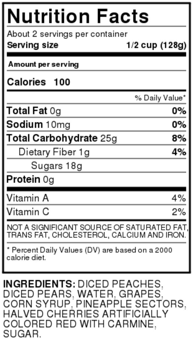 slide 2 of 8, Hy-vee Fruit Cocktail In Heavy Syrup, 8.75 oz
