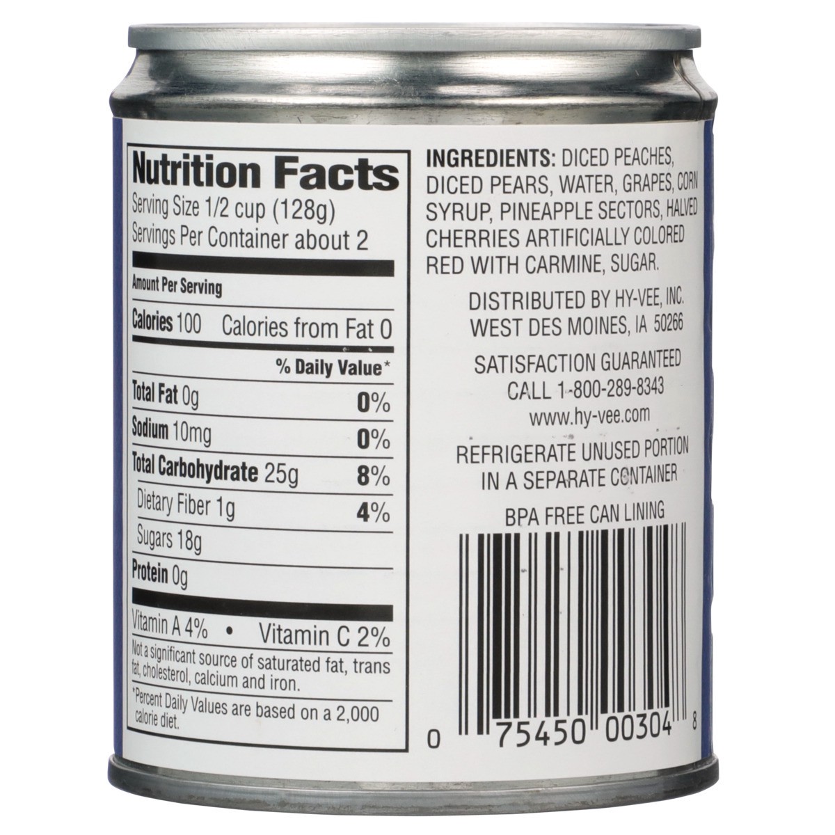 slide 4 of 8, Hy-vee Fruit Cocktail In Heavy Syrup, 8.75 oz