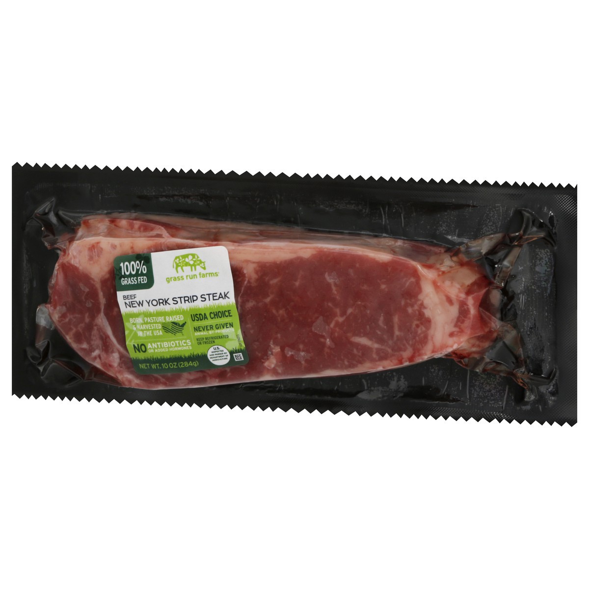 slide 1 of 12, Grass Run Farms New York Strip Steak Beef 10 oz, 10 oz