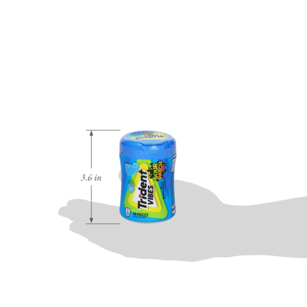 slide 9 of 15, Trident Vibes Blu Rasp, 40 ct