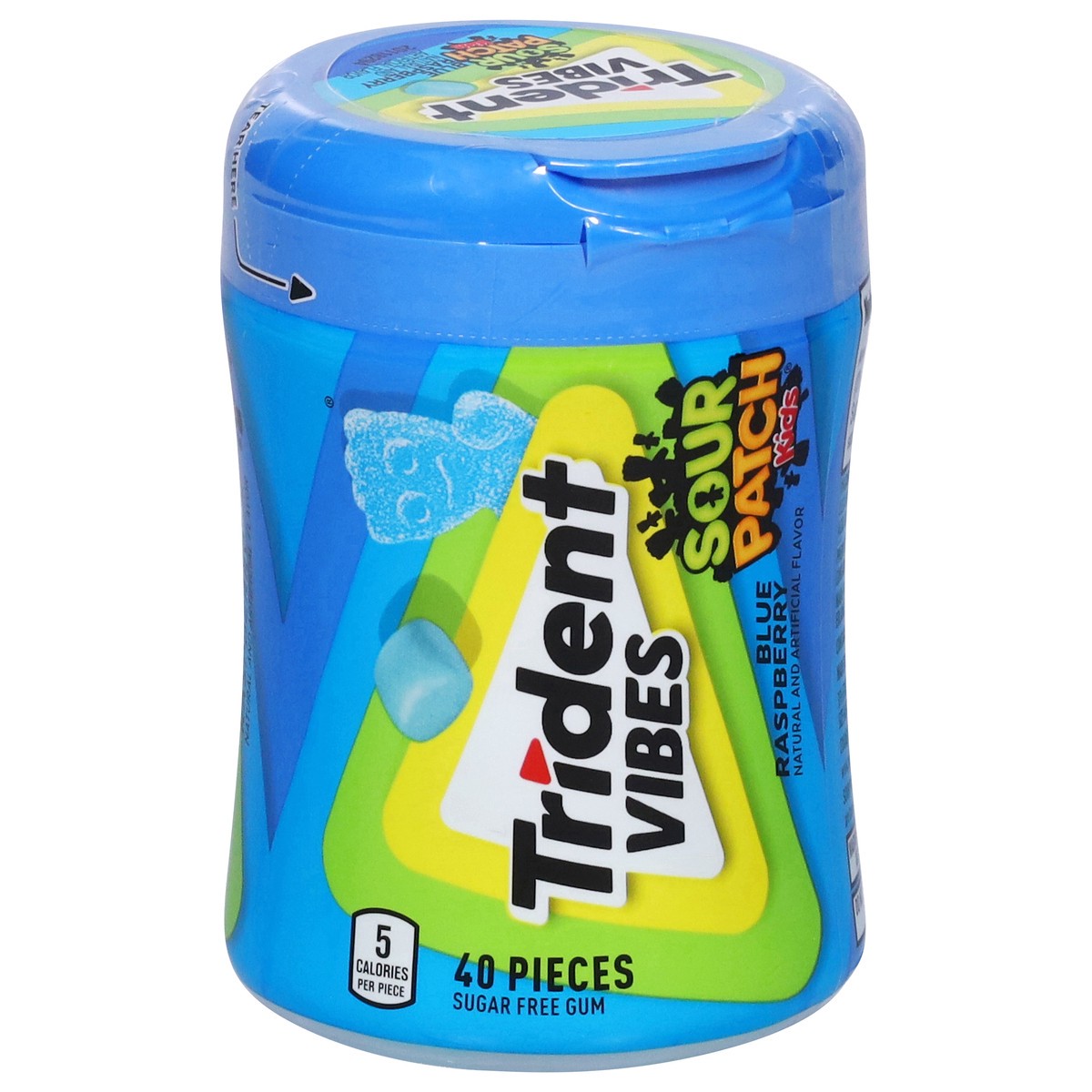 slide 6 of 15, Trident Vibes Blu Rasp, 40 ct