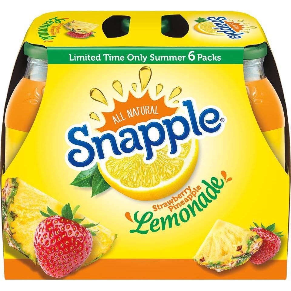 slide 1 of 1, Snapple Lemonade Strawberry Pineappl, 96 fl oz