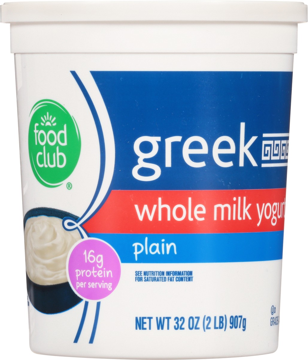 slide 7 of 14, Food Club Whole Milk Greek Plain Yogurt 32 oz, 32 oz