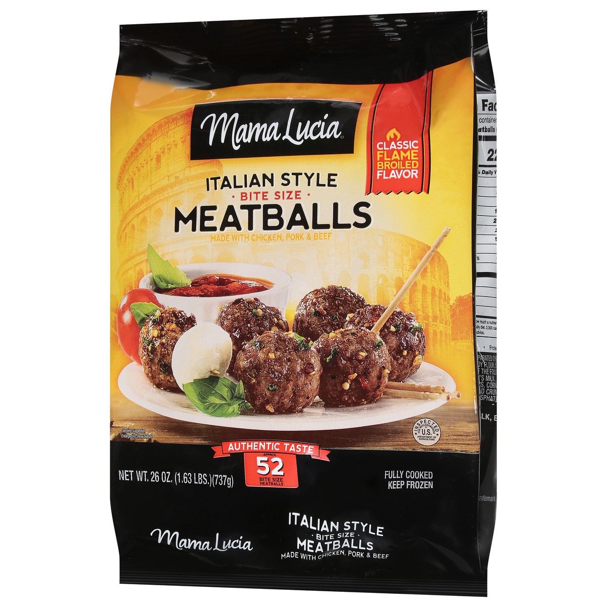 slide 2 of 13, Mama Lucia Bite Size Italian Style Classic Flame Broiled Flavor Meatballs 26 oz, 26 oz