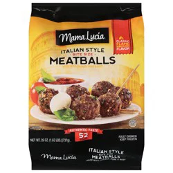 Mama Lucia Bite Size Italian Style Classic Flame Broiled Flavor Meatballs 26 oz
