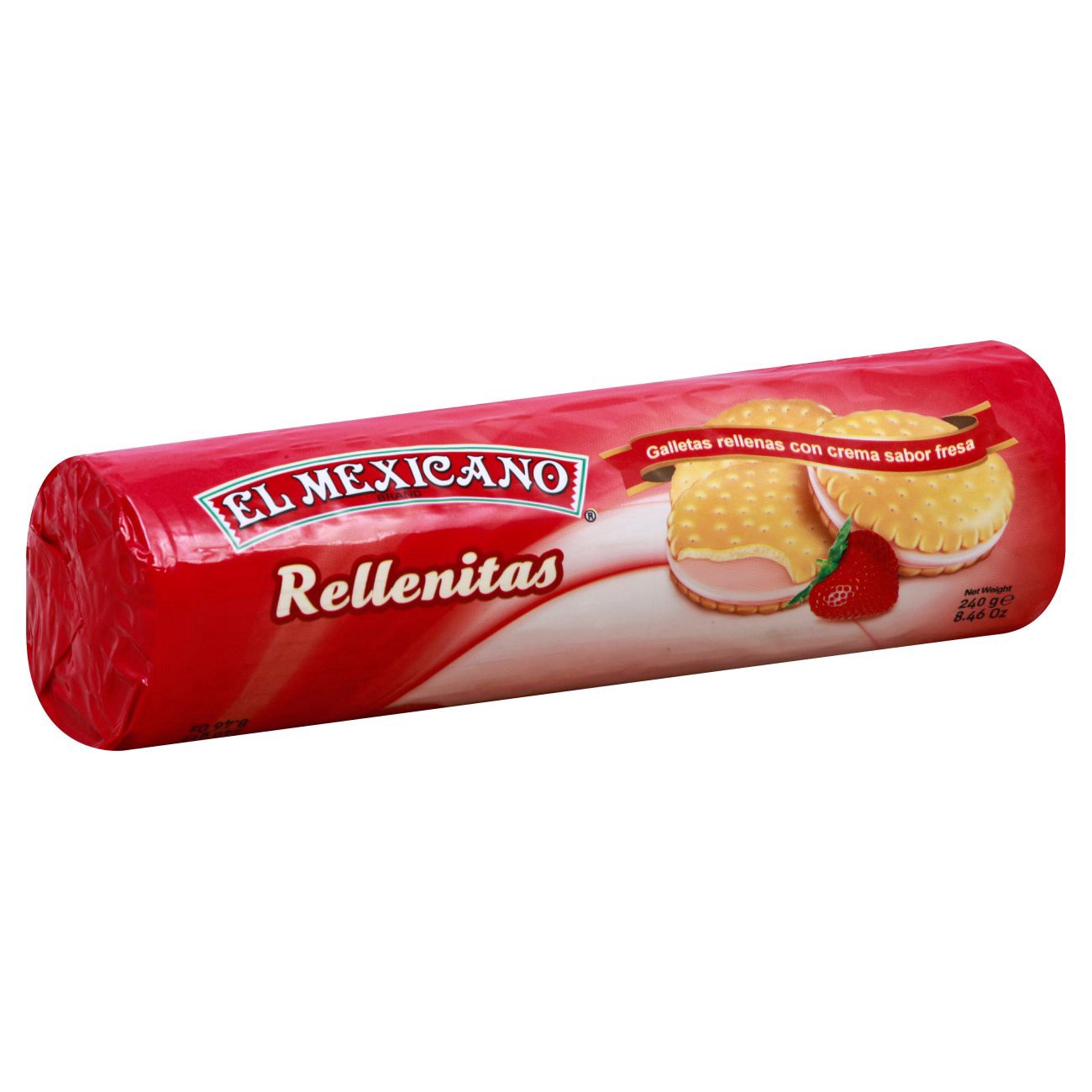 slide 1 of 1, El Mexicano Strawberry Rellenitas Cookies, 8.4 oz