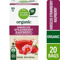 Simple Truth Organic Hibiscus Strawberry Raspberry Tea - 20 ct