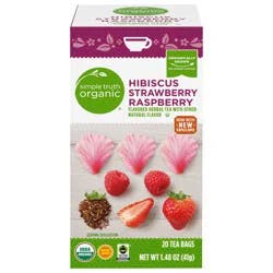 Simple Truth Organic Hibiscus Strawberry Raspberry Tea - 20 ct