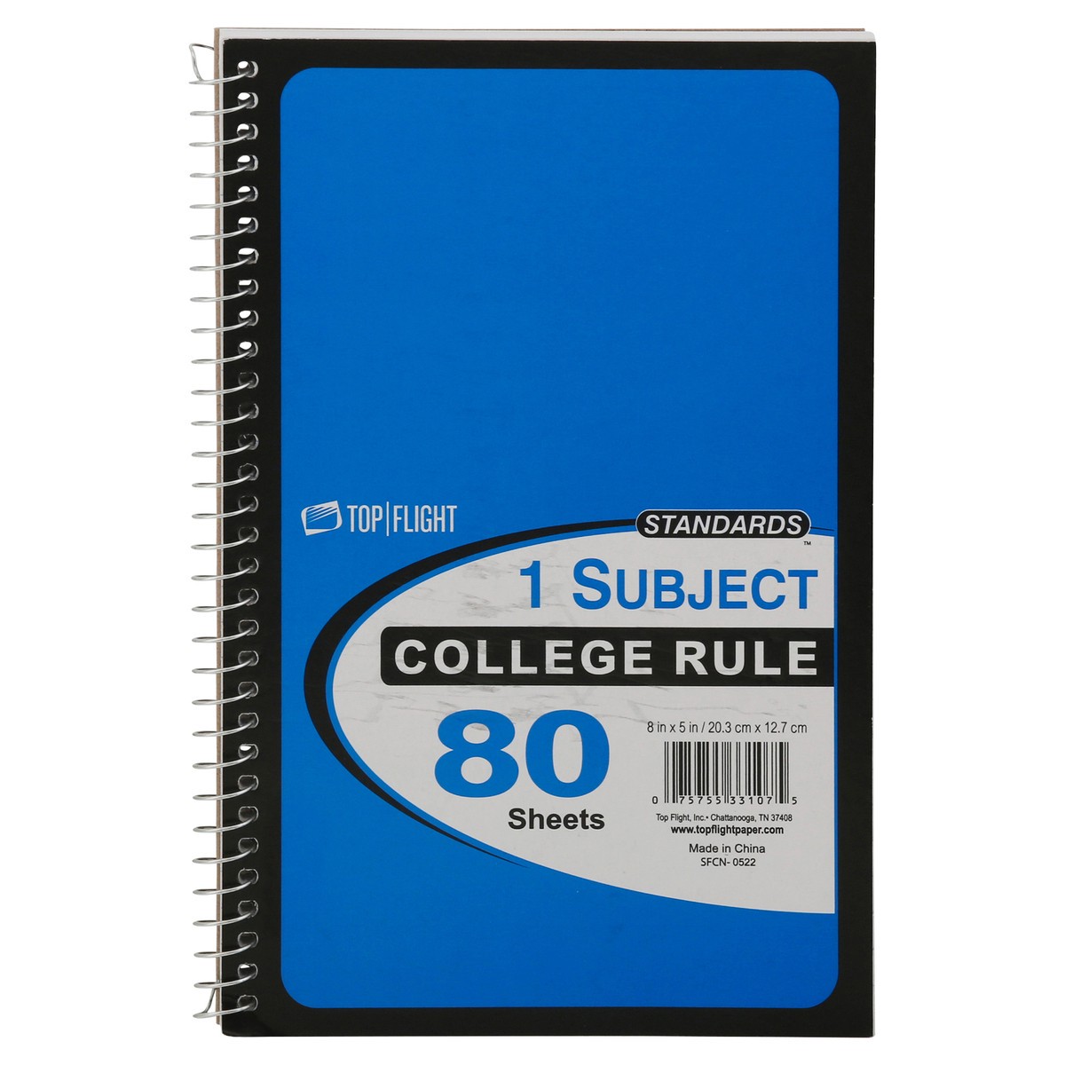 slide 8 of 12, Top Flight One Subject College Rule Notebook, 1 ct