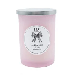 HD Designs Frosted 2 Wick Jar Candle Pretty in Pink