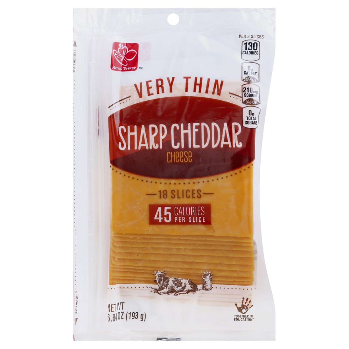 slide 2 of 4, Harris Teeter Natural Slice Sharp Thins, 6.84 oz