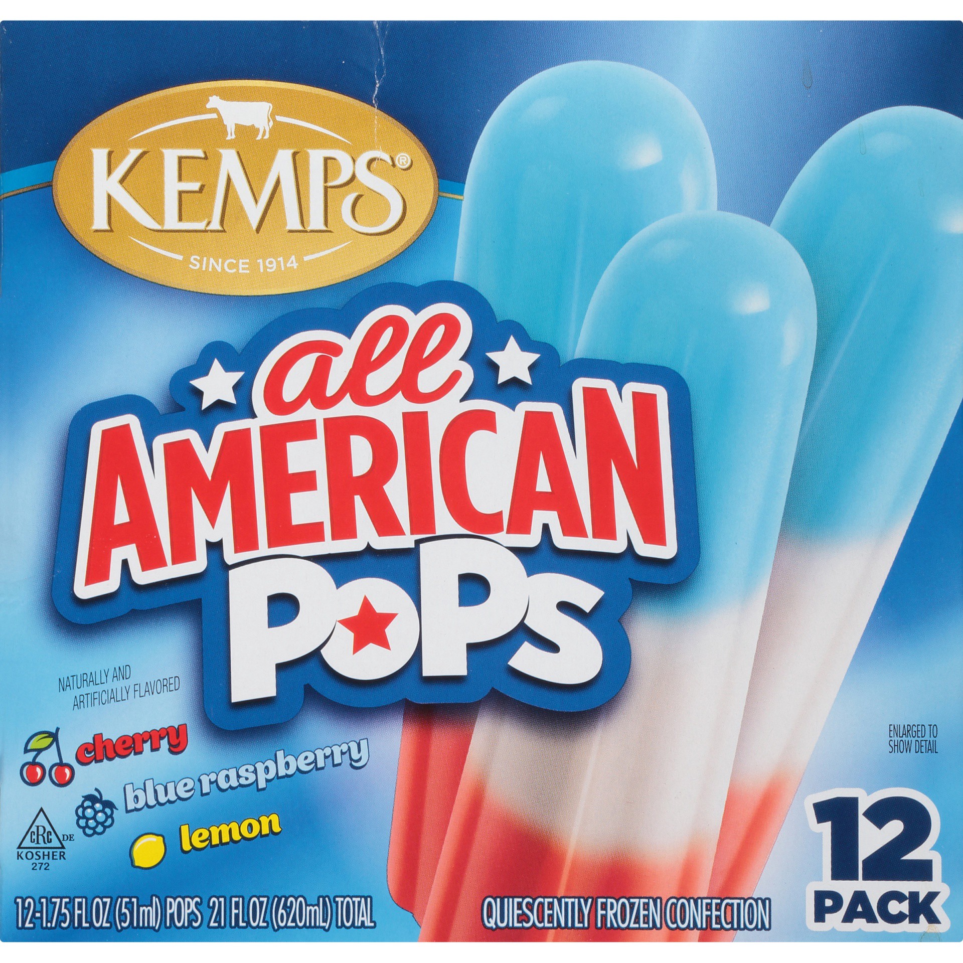 slide 6 of 8, Kemps All American Pops, 21 oz