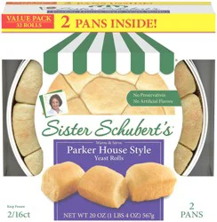 Sister Schubert's Value Pack Parker House Style Yeast Rolls 2 Pans 2 Ea