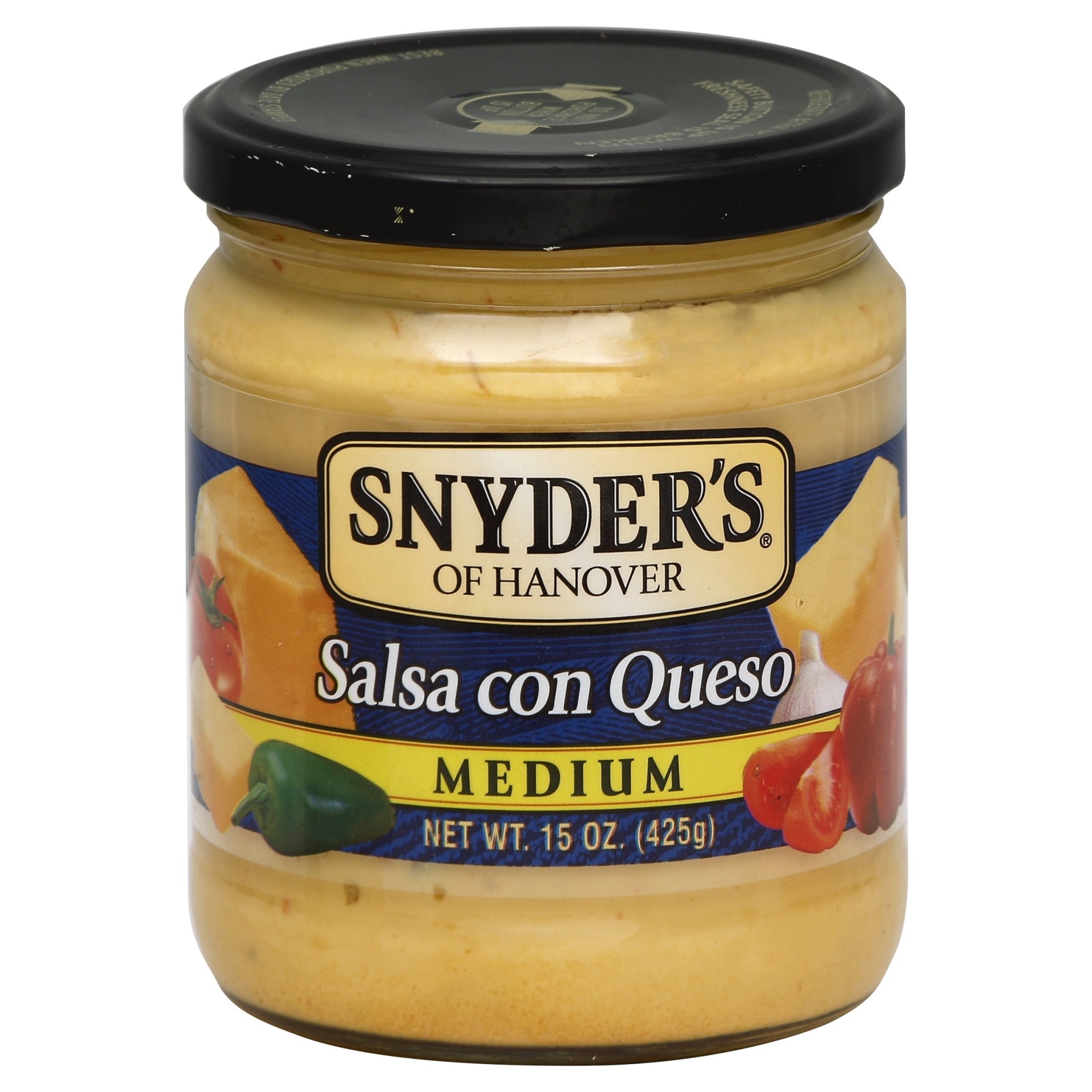 slide 1 of 5, Snyder's of Hanover Snyders Of Hanover Salsa Con Queso Medium Jar - 15 Oz, 15 oz