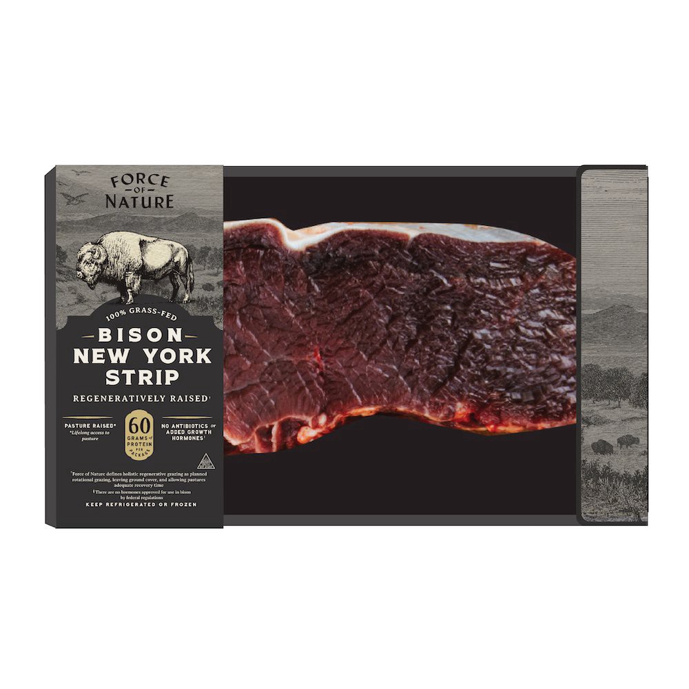 slide 1 of 1, Force of Nature Fresh Grass Fed New York Strip Steak, 10 oz