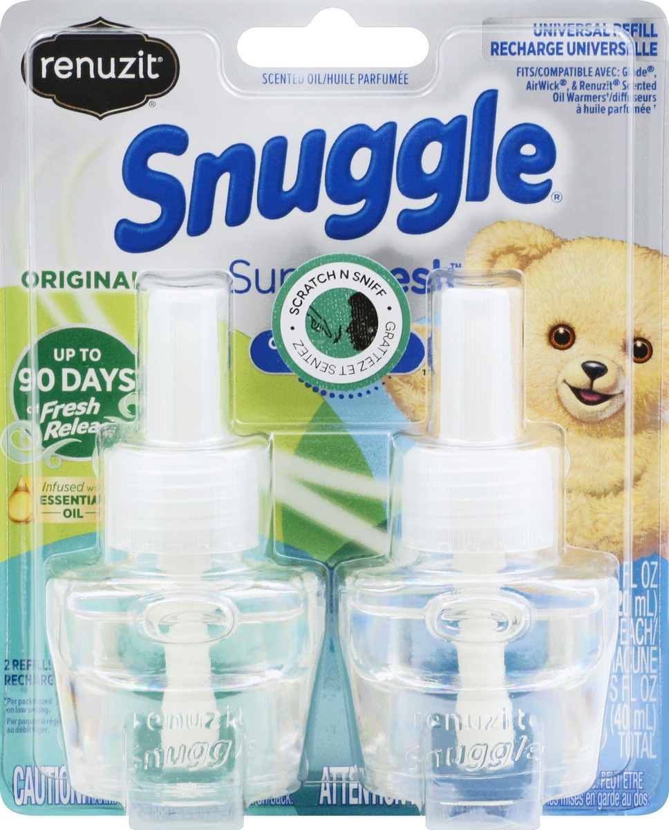 slide 5 of 7, Renuzit Snuggle Scented Oil Plugin Refills SuperFresh Original, 2 ct; 1.34 fl oz