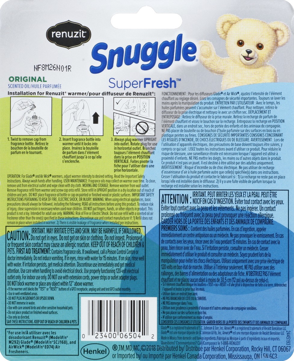 slide 6 of 7, Renuzit Snuggle Scented Oil Plugin Refills SuperFresh Original, 2 ct; 1.34 fl oz