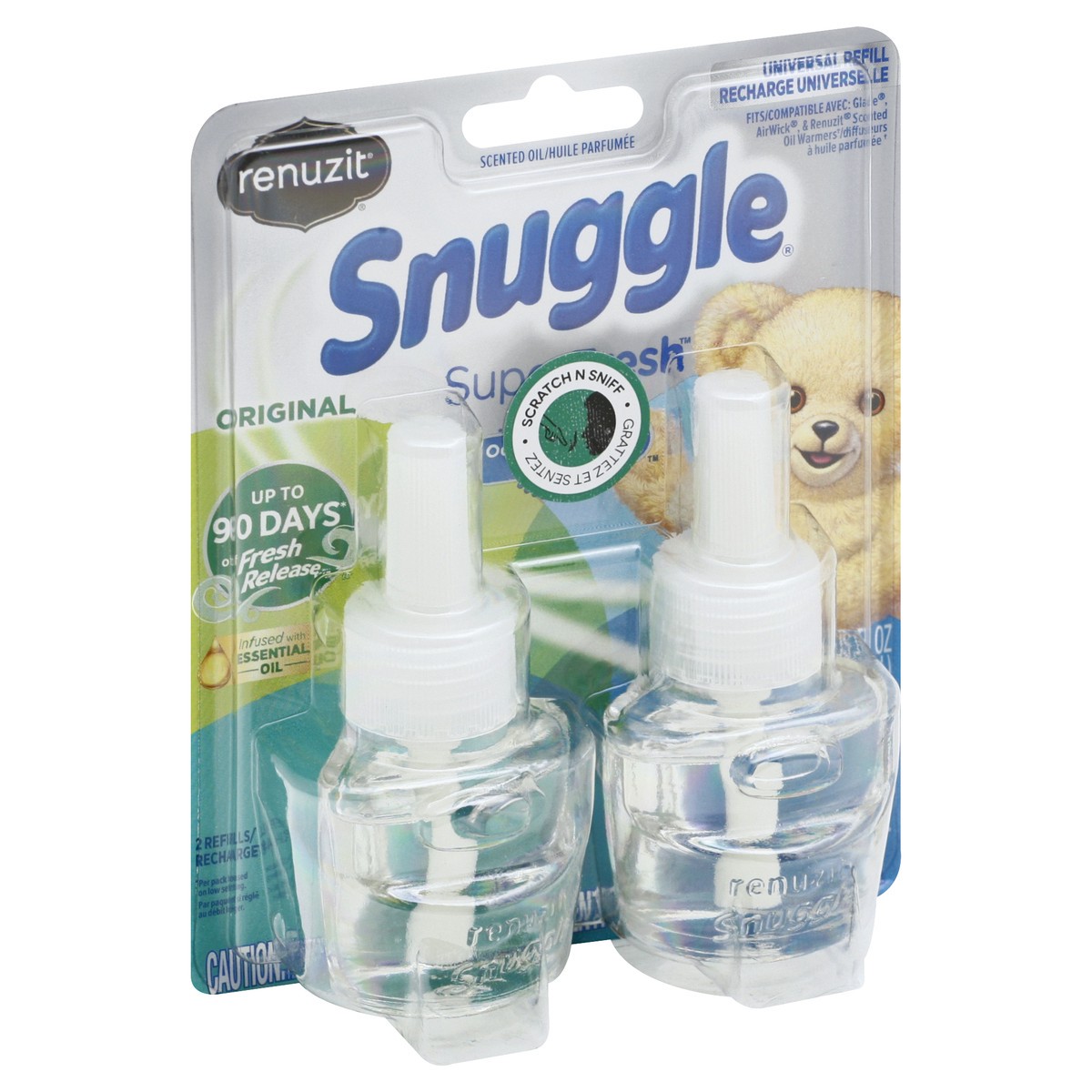 slide 7 of 7, Renuzit Snuggle Scented Oil Plugin Refills SuperFresh Original, 2 ct; 1.34 fl oz